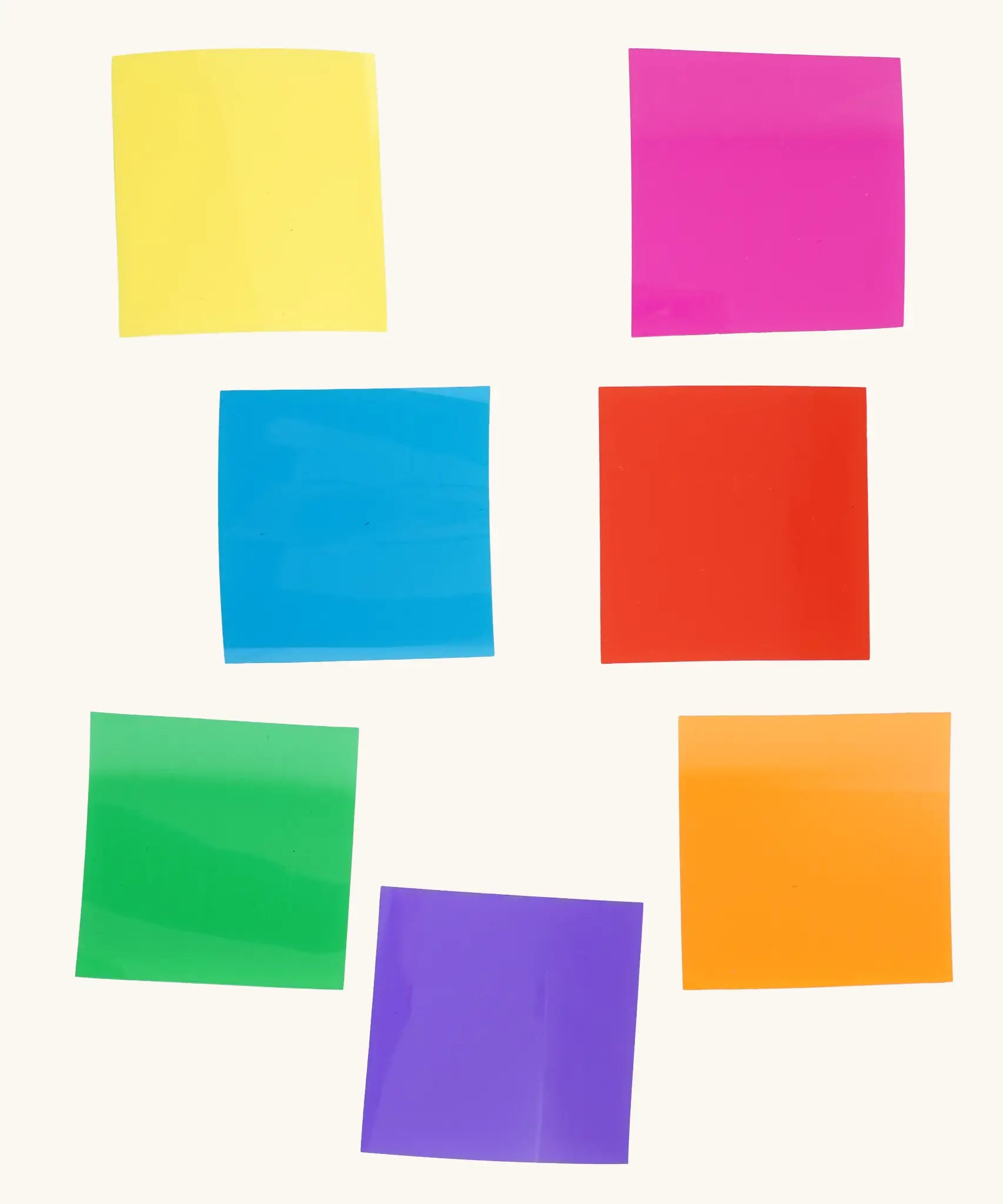 Set of 7 coloured small transparent Kraul slides for learning  colour names, observe different colours and to mix together.