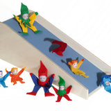 Kraul Large and Small Tumbling Gnomes Somersaulting down the Somersault Board