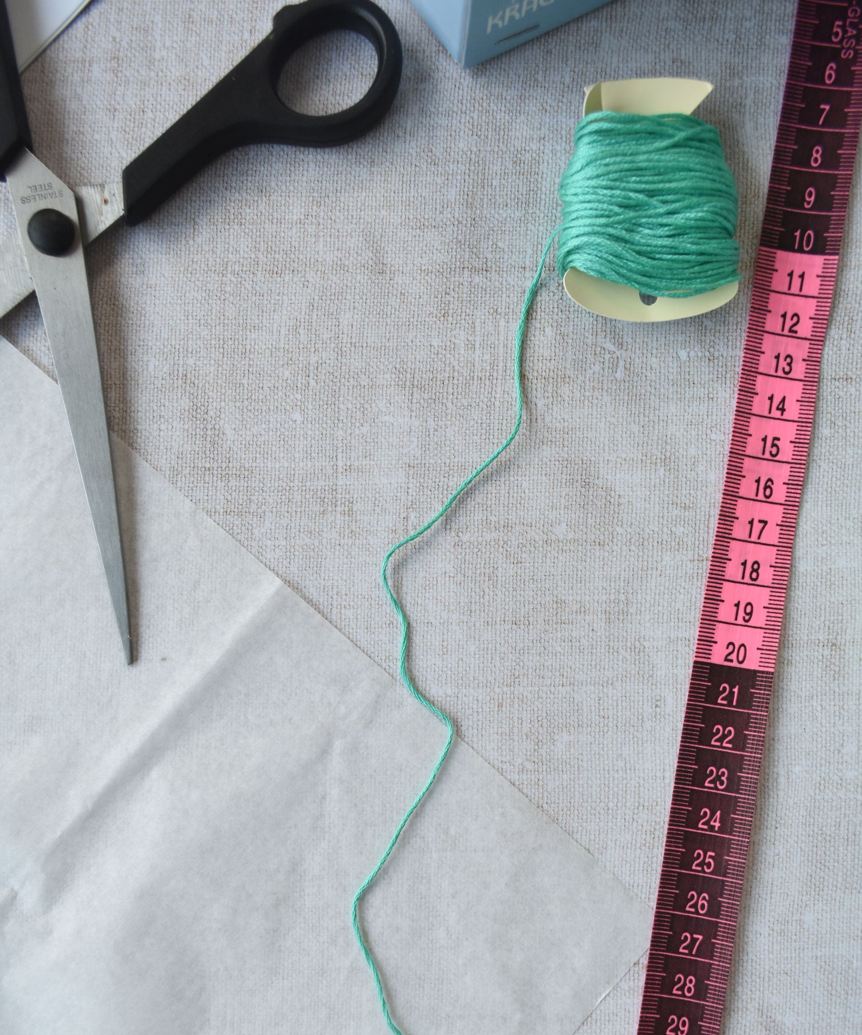 Some of the contents of the Kraul parachute kit laid out ready for the parachute to be made. The kit contains papers, thread and a mini basket. Kraul offers a range of thoughtful science toys that bring natural forces to life through real-world exploration and play.