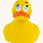 Lanco Yellow Natural Rubber Duck Squeaky Toy, on a cream background
