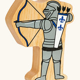 Lanka Kade blue armoured archer wooden toy figure.