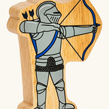 Lanka Kade blue armoured archer wooden toy figure.