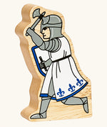  Lanka Kade blue foot knight with battle axe wooden toy figure. 