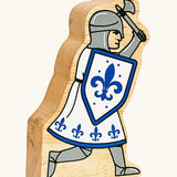  Lanka Kade blue foot knight with battle axe wooden toy figure. 