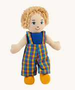 A Lanka Kade Boy Doll with White Skin and Blonde Hair. The colour of the boy dolls outfit will vary.