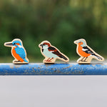 Lanka Kade Wooden Kingfisher toy with painted orange