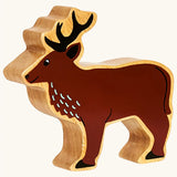 Lanka Kade dark brown stag wooden toy figure.