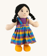 A Lanka Kade Asian Girl Doll with White Skin and Black Hair.