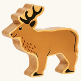 Lanka Kade light brown stag wooden toy figure.