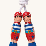 Pirate design Lanka Kade wooden handled children's skipping rope. We are proud stockist of Lanka Kade's range or fair trade wooden toys here at Babipur. 