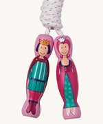 Prince and Princess design Lanka Kade wooden handled children's skipping rope. We are proud stockist of Lanka Kade's range or fair trade wooden toys here at Babipur. 