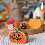 A Lanka Kade Orange Pumpkin placed in front of an Autumn themed celebration ring set up. 