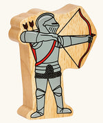 Lanka Kade red armoured archer wooden toy figure.