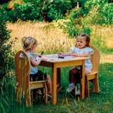 Lanka Kade Children's Wooden Table and Chairs Set. These rubber wood children furniture are FSC-Certified and Fair Trade. We are proud stockits of Lanka Kade range of wooden toys here at Babipur. 