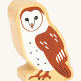 A chunky wooden Lanka Kade brown owl animal figure available at Babipur.
