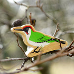 with painted green feather