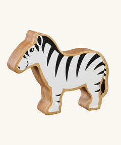 A Lanka Kade Zebra wooden toy figure. These wooden toy figures are part of a huge range of Lanka Kade fair trade, wooden toys available here at Babipur.