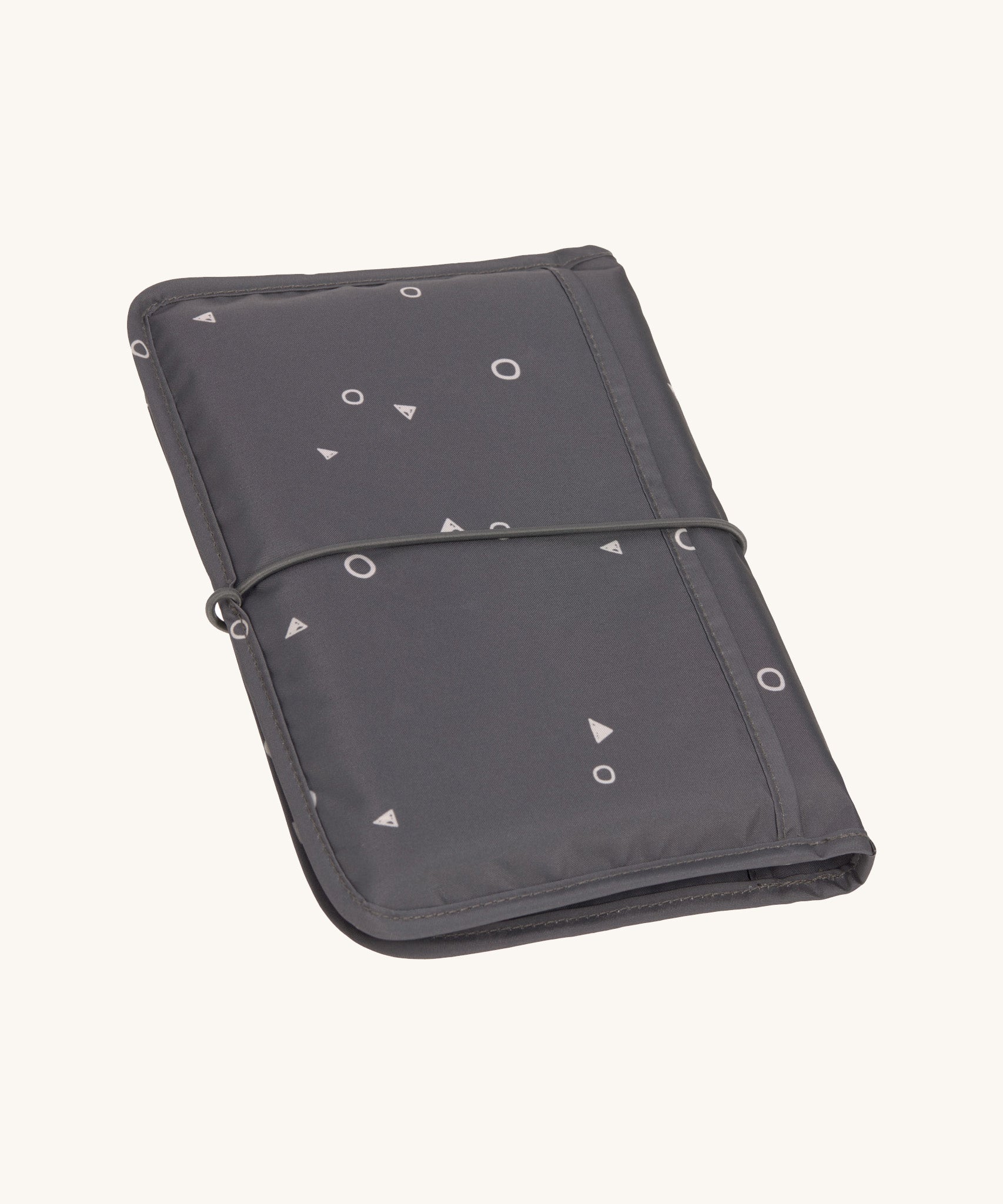 The Lassig recycled polyester baby change pouch in a dark anthracite grey.