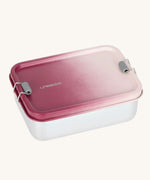 Lassig Stainless Steel Lunchbox in a Unique Berry Rose colour. This stainless steel lunch box has a removable divider.