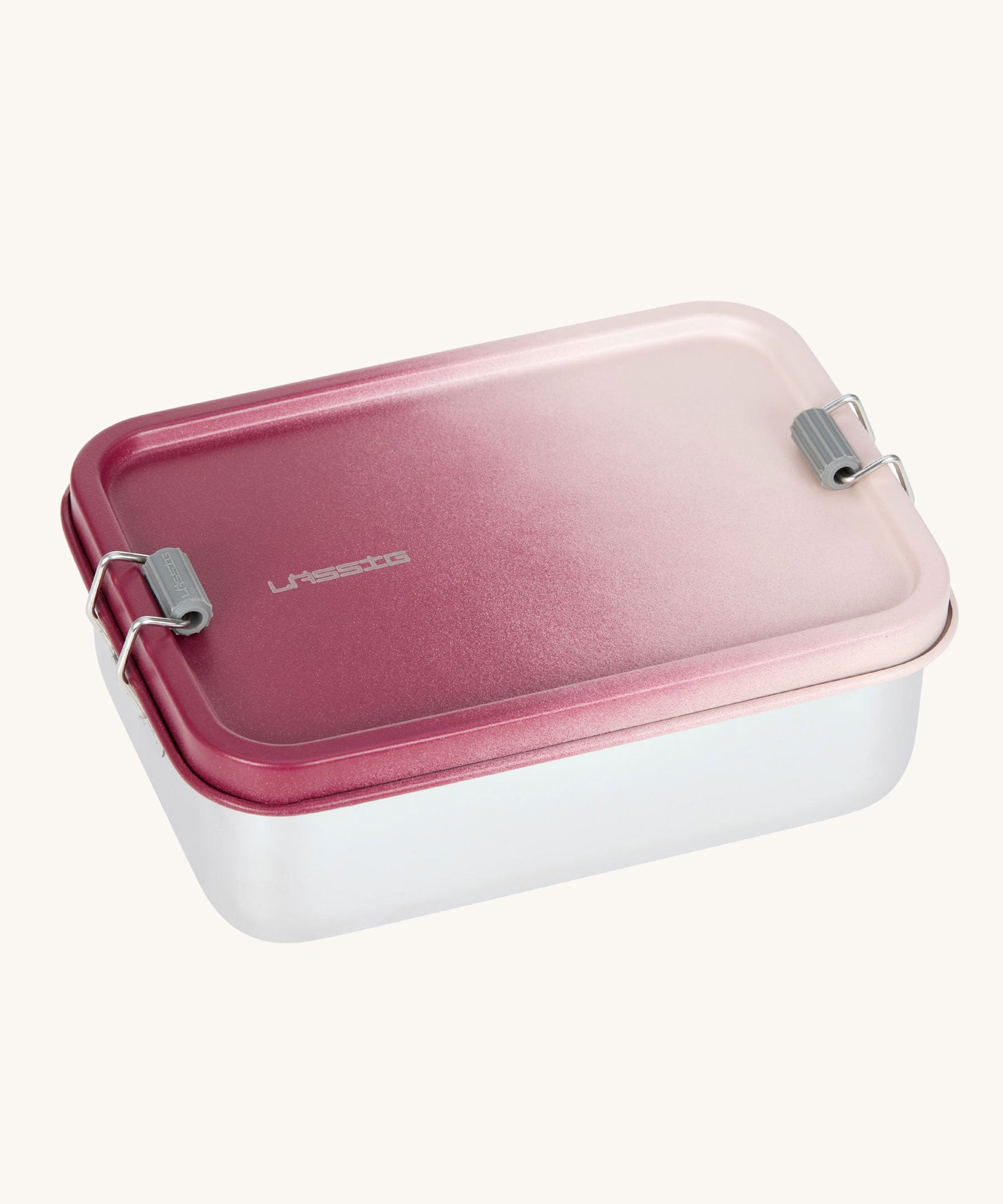 Lassig Stainless Steel Lunchbox in a Unique Berry Rose colour. This stainless steel lunch box has a removable divider.