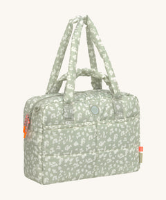 The Lassig every day change nappy bag in light khaki.