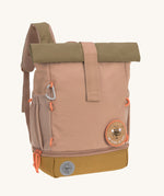 Lassig Mini Rolltop Backpack in a Nature Hazelnut colour. This children's bag is part of a wide range of backpacks and accessories available at Babipur. 