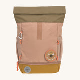 Lassig Mini Rolltop Backpack in a Nature Hazelnut colour. This children's bag is part of a wide range of backpacks and accessories available at Babipur. 