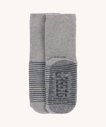 The Lassig organic cotton anti-slip grippy socks in grey.