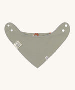 The back of the Lassig Little Fox organic bandana bib, in a plain soft green colour. 