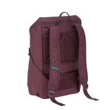 The back of the Lassig Slender Up Nappy change backpack in deep red.