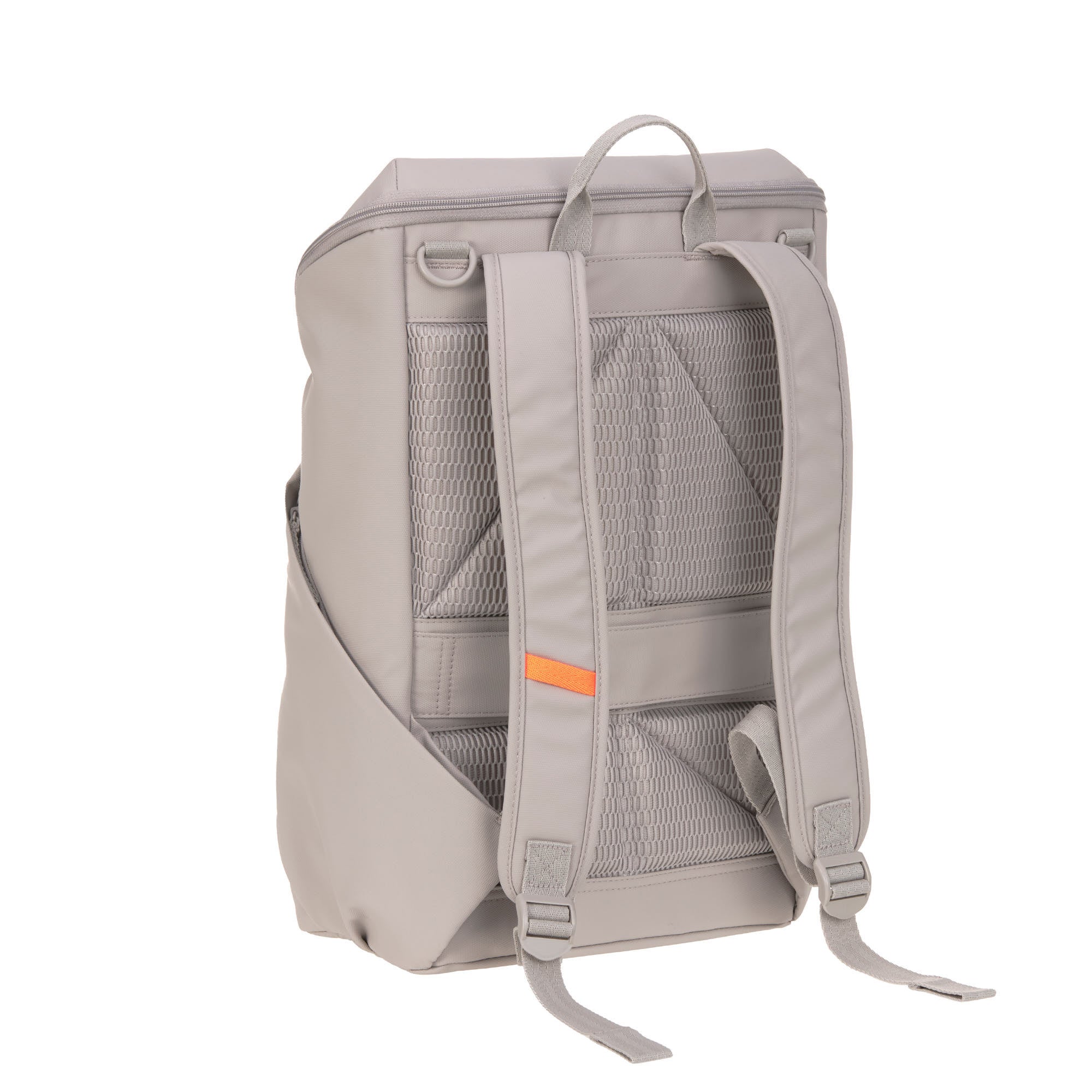 The back of the Lassig Slender Up nappy change backpack in Taupe