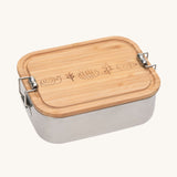 Lassig Stainless Steel Bamboo Lunchbox with a Garden Explorer design. This stainless steel lunchbox is part of a wide range of reusable food containers available at Babipur. 