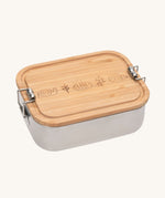 Lassig Stainless Steel Bamboo Lunchbox with a Garden Explorer design. This stainless steel lunchbox is part of a wide range of reusable food containers available at Babipur. 