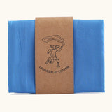 Lauras play cotton play cloth in blue, made from 100% organic cotton, 90cm square