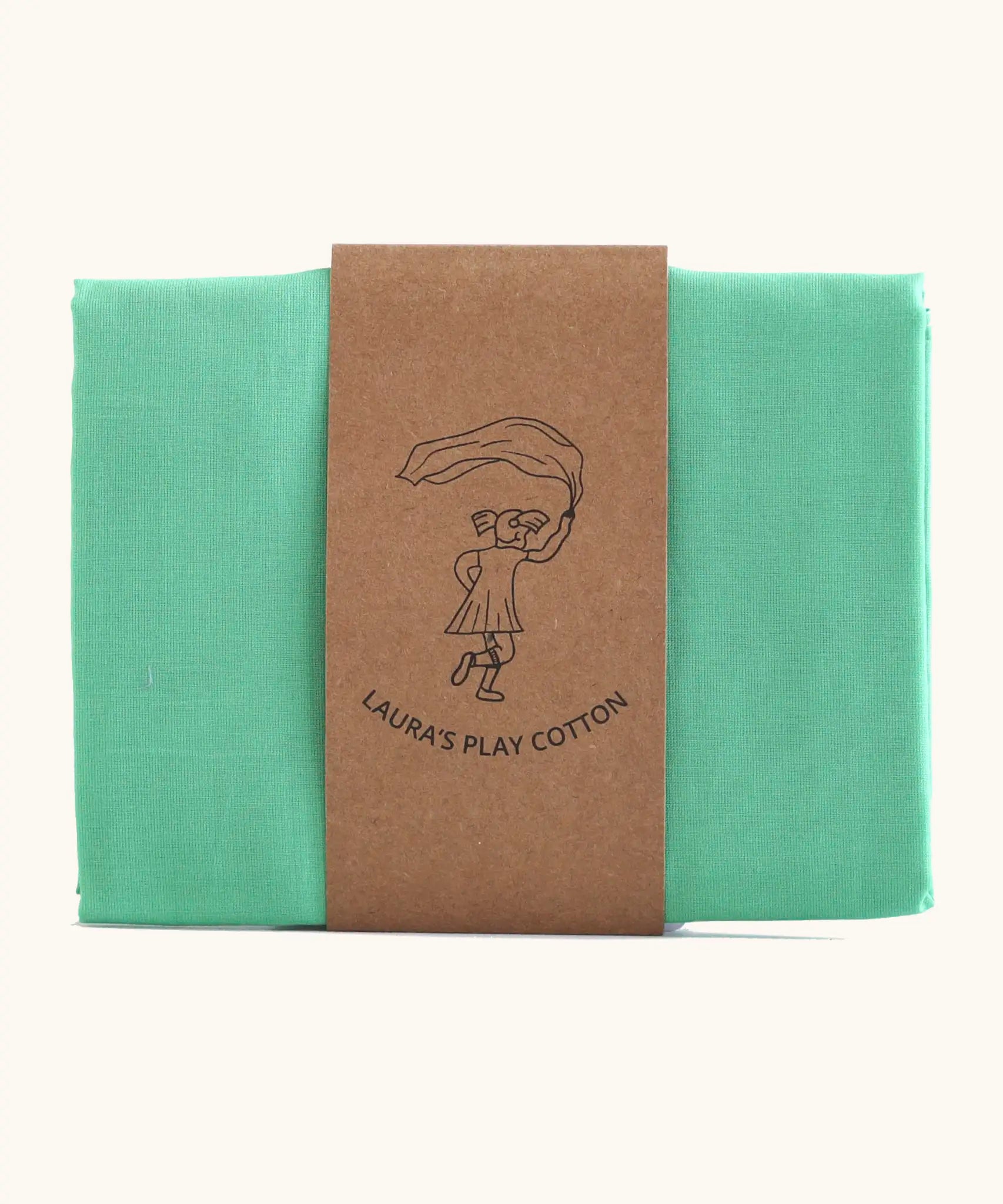 Lauras play cotton play cloth in green, made from 100% organic cotton, 90cm square