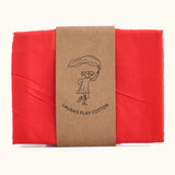 Lauras play cotton play cloth in red, made from 100% organic cotton, 90cm square