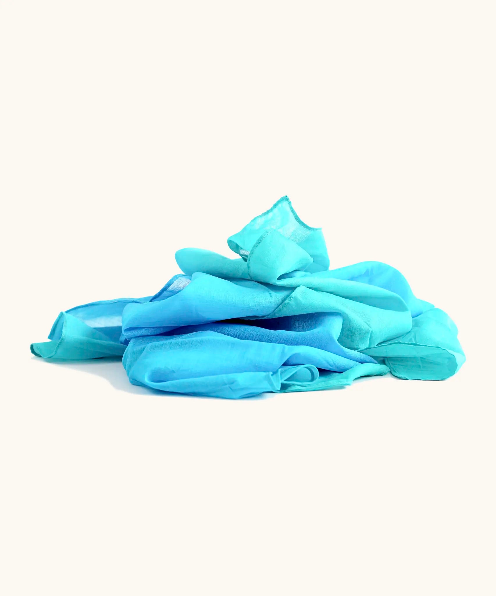 Laura's play cotton blue gradient playcloth, made from 100% organic cotton