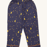 Little Green Radicals classic pyjama bottom from the dark night classic set. A GOTS organic cotton pyjama bottom
in navy with yellow trim and a starry night design. Features a elasticated waist band for a comfortable fit