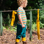  red and peach horizontal stripes