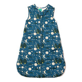 LRG organic cotton moon and stars sleeping bag on a white background