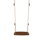 Lillagunga eco-friendly walnut grand wood swing on a white background