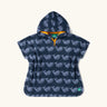 Little Green Radicals organic cotton Singing Whales Baby Towel Poncho.