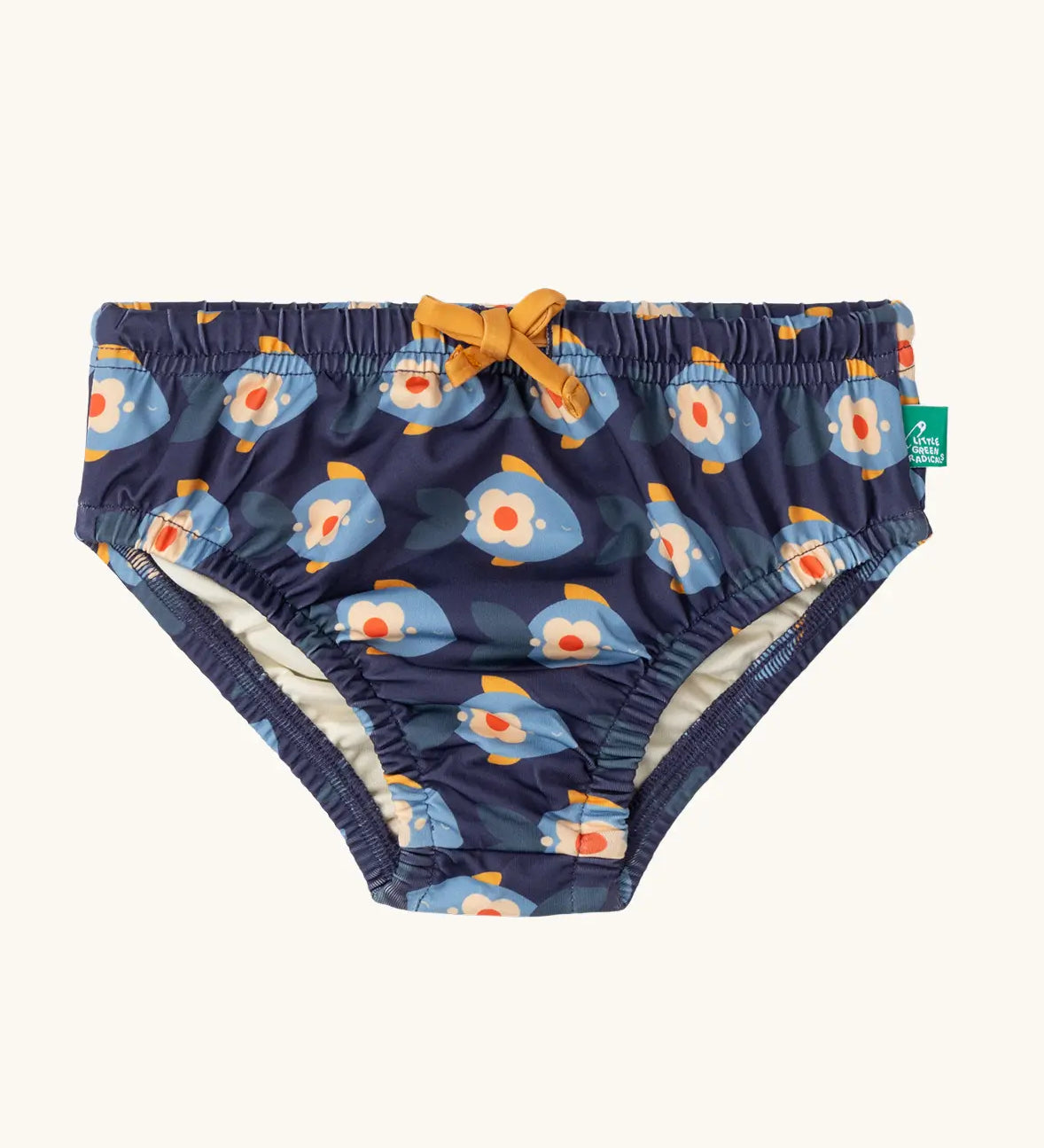 Little Green Radicals blue Little Fish Reusable Swimming Nappy.