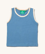 Little Green Radicals Blue Organic Cotton sleeveless Vest. Sold in a 3 pack.