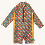 Little Green Radicals Vintage Flowers UPF 50+ Recycled Sunsafe Sunsuit.