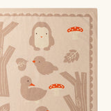 Close up of the Little Green Radicals cream folk tales knitted organic cotton baby blanket
