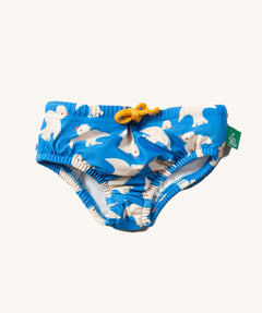 Little Green Radicals Diving And Splashing UPF 50+ Recycled Reusable Swim Nappy
