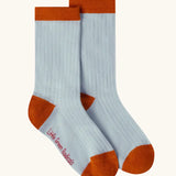 Light blue socks from the Little Green Radicals folk tales ankle socks in a 3 pack.