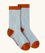 Light blue socks from the Little Green Radicals folk tales ankle socks in a 3 pack.
