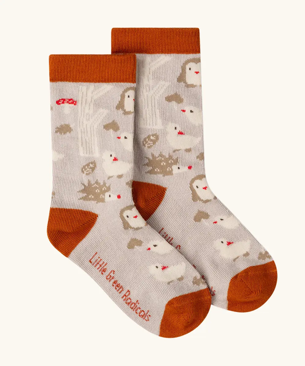 Folk tale pattern socks from the Little Green Radicals folk tales ankle socks in a 3 pack.